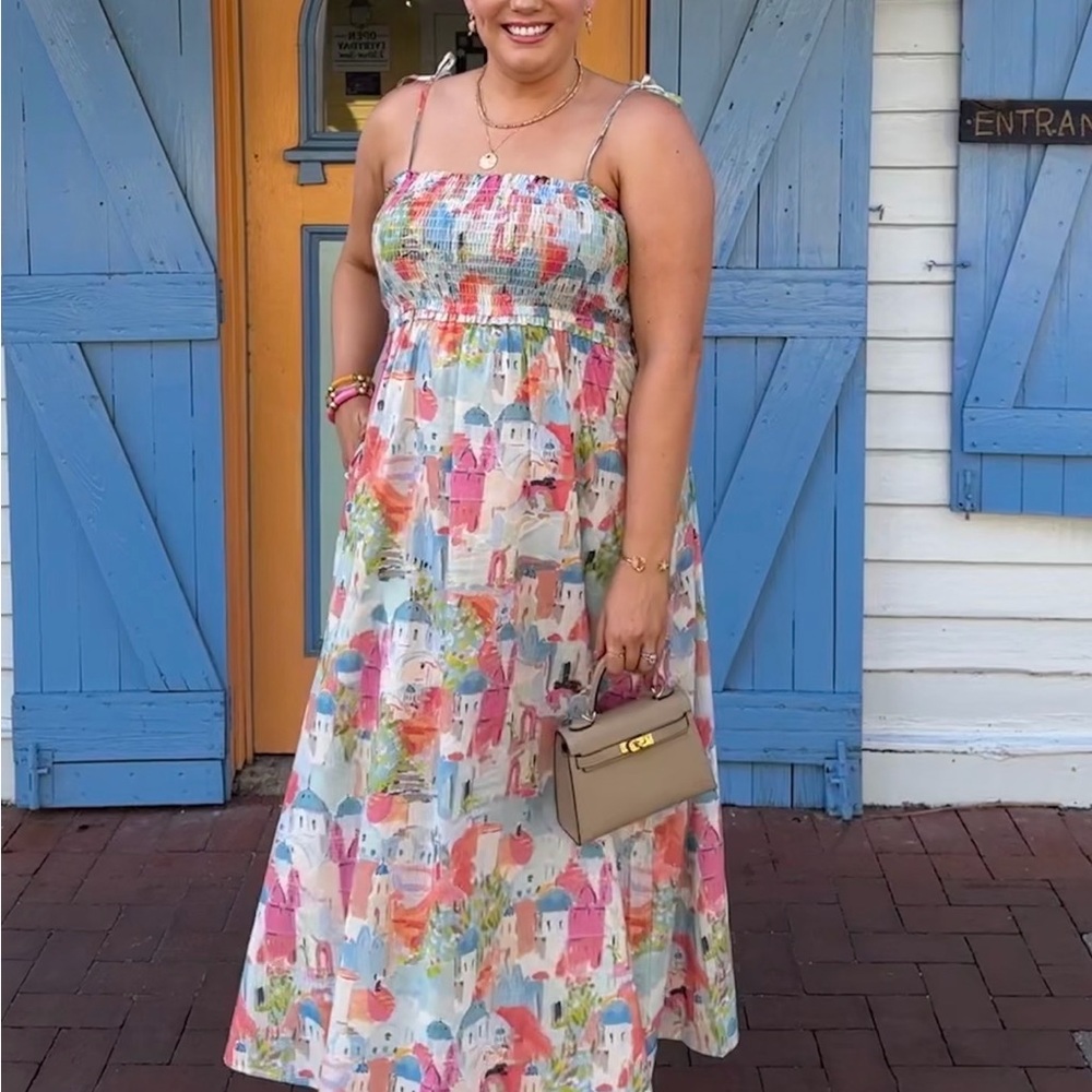 Entro Multicolor Printed Maxi Dress